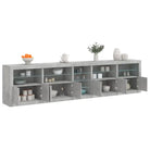 Modern dressoir met RGB LED-verlichting en duurzaam bewerkt hout - Betongrijs / 1 - Dressoirs & buffetkasten
