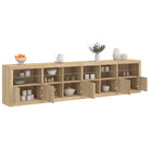 Modern dressoir met rgb led-verlichting en duurzaam bewerkt hout - Sonoma eiken / 1 - Dressoirs & buffetkasten