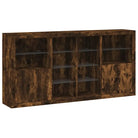 Modern dressoir met rgb led-verlichting en duurzaam bewerkt hout - Dressoirs & buffetkasten
