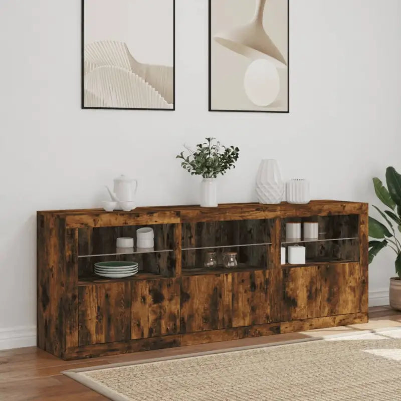 Modern dressoir met rgb led-verlichting en duurzaam bewerkt hout - Dressoirs & buffetkasten