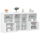 Modern dressoir met rgb led-verlichting en duurzaam bewerkt hout - Wit / 1 - Dressoirs & buffetkasten