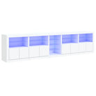 Modern dressoir met RGB LED-verlichting en duurzaam bewerkt hout - Wit / 1 - Dressoirs & buffetkasten