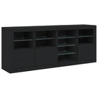 Modern dressoir met rgb led-verlichting en duurzame bewerkte houtoppervlakte - Dressoirs & buffetkasten