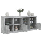 Modern dressoir met rgb led-verlichting en duurzame bewerkte houtoppervlakte - Betongrijs / 1 - Dressoirs & buffetkasten
