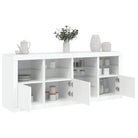 Modern dressoir met rgb led-verlichting en duurzame bewerkte houtoppervlakte - Wit / 1 - Dressoirs & buffetkasten
