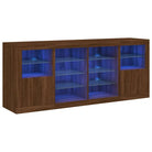 Modern dressoir met rgb led-verlichting en duurzame bewerkte hout afwerking - Dressoirs & buffetkasten