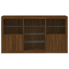 Modern dressoir met RGB LED-verlichting en duurzame houten afwerking - Dressoirs & buffetkasten