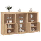 Modern dressoir met RGB LED-verlichting en duurzame houten afwerking - Sonoma eiken / 1 - Dressoirs & buffetkasten