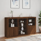 Modern dressoir met RGB LED-verlichting en duurzame houten afwerking - Dressoirs & buffetkasten