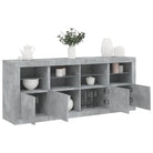 Modern dressoir met rgb led-verlichting en hoogwaardig bewerkt hout - Betongrijs / 1 - Dressoirs & buffetkasten