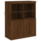 Modern dressoir met rgb led-verlichting en hoogwaardig bewerkt hout - Dressoirs & buffetkasten