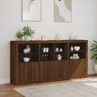 Modern dressoir met rgb led-verlichting en hoogwaardig bewerkt hout - Dressoirs & buffetkasten