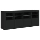 Modern dressoir met rgb led-verlichting en hoogwaardig bewerkt hout - Dressoirs & buffetkasten