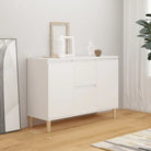 Modern dressoir van bewerkt hout in hoogglans wit stijlvol en stevig - Wit / 1 - Dressoirs & buffetkasten