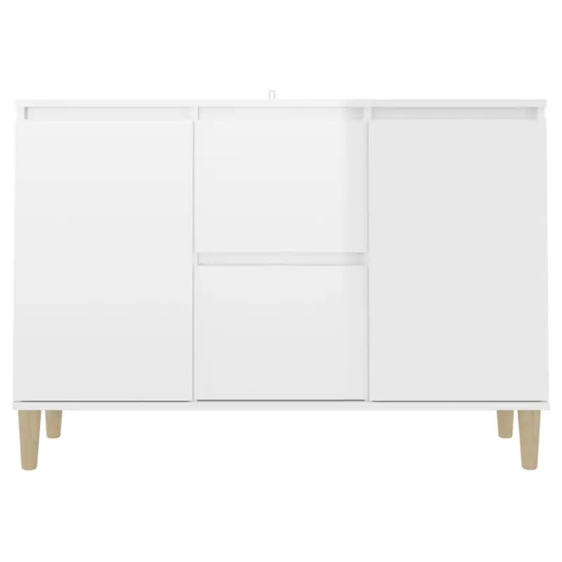 Modern dressoir van bewerkt hout in hoogglans wit stijlvol en stevig - Dressoirs & buffetkasten