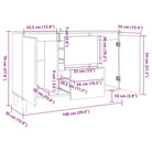 Modern dressoir van bewerkt hout in hoogglans wit stijlvol en stevig - Dressoirs & buffetkasten