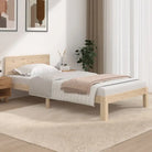Modern houten bedframe van massief grenenhout met levering bevat - Naturel / 100 x 200 cm - Bedden & bedframes