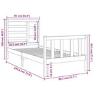 Modern houten bedframe van massief grenenhout met levering bevat - Bedden & bedframes