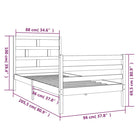 Modern houten bedframe van massief grenenhout met levering bevat - Bedden & bedframes