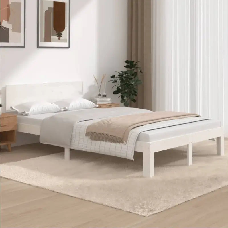 Modern houten bedframe van massief grenenhout met levering bevat - Bedden & bedframes
