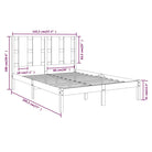 Modern houten bedframe van massief grenenhout met levering bevat - Bedden & bedframes