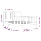 Modern houten bedframe van massief grenenhout met levering bevat - Bedden & bedframes