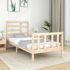 Modern houten bedframe van massief grenenhout met levering bevat - Naturel / 75 x 190 cm - Bedden & bedframes