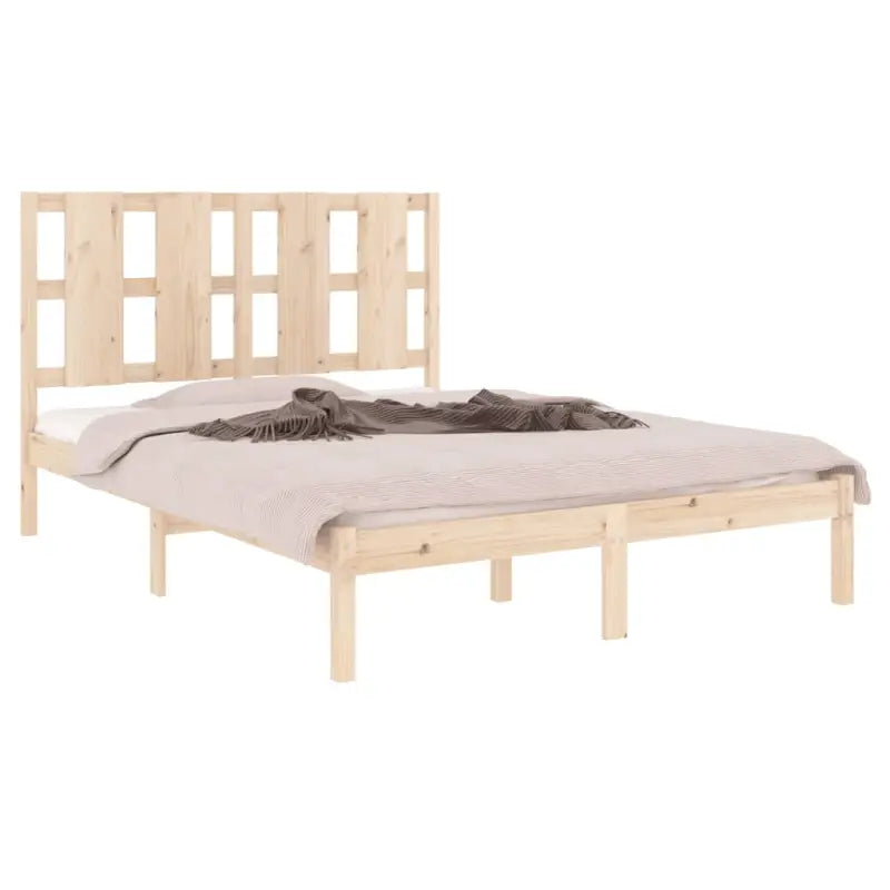 Modern houten bedframe van massief grenenhout met levering bevat - Bedden & bedframes