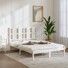 Modern houten bedframe van massief grenenhout met levering bevat - Wit / 120 x 200 cm - Bedden & bedframes