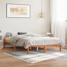 Modern houten bedframe van massief grenenhout voor je slaapkamer - Wasbruin / 135 x 190 cm - Bedden & bedframes
