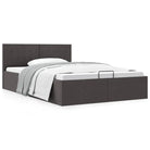 Modern hydraulisch bed met multiplex lattenbodem en stofkader - Donkergrijs / 140 x 200 cm - Bedden & bedframes