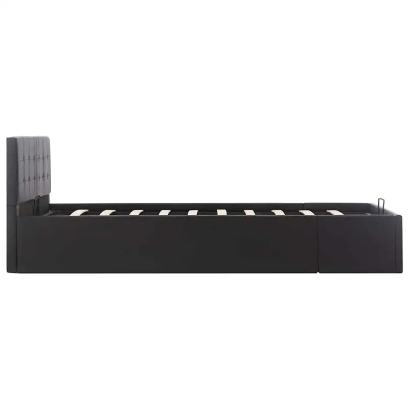 Modern hydraulisch bedframe met multiplex lattenbodem en kunstleren finish - Bedden & bedframes
