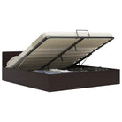 Modern hydraulisch bedframe met multiplex lattenbodem en kunstleren finish - Grijs / 180 x 200 cm - Bedden & bedframes