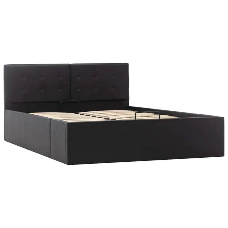 Modern hydraulisch bedframe met multiplex lattenbodem en kunstleren finish - Bedden & bedframes