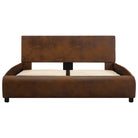 Modern kunstleren bedframe met gepoedercoat stalen frame voor stijlvolle slaapkamers - Bedden & bedframes