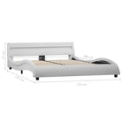 Modern kunstleren bedframe met golfontwerp voor een elegante slaapkamer - Bedden & bedframes