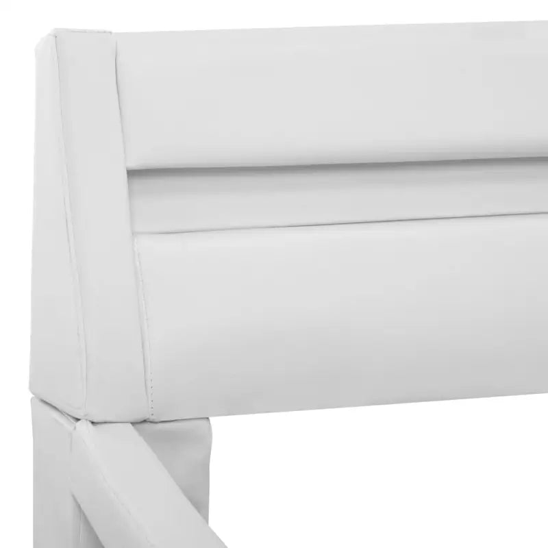 Modern kunstleren bedframe met golfontwerp voor een elegante slaapkamer - Bedden & bedframes