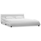Modern kunstleren bedframe met golfontwerp voor een elegante slaapkamer - Bedden & bedframes