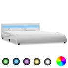 Modern kunstleren bedframe met golfontwerp voor een elegante slaapkamer - Bedden & bedframes