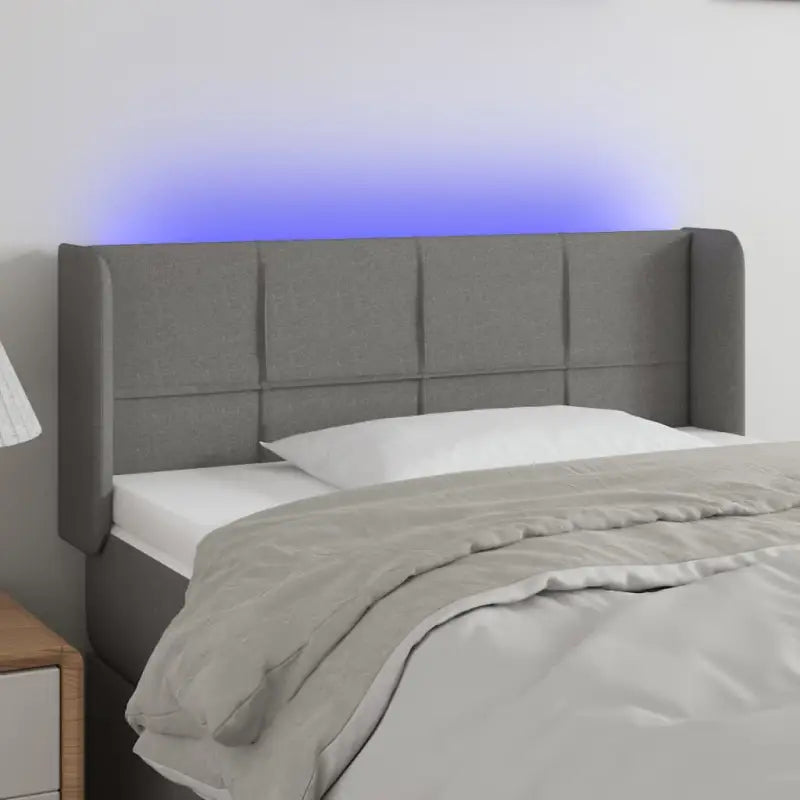 Modern LED Hoofdbord voor een stijlvol slaapkamerinterieur - Donkergrijs / 103 x 16 x 78/88 cm / 1 - Hoofdborden