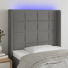 Modern LED Hoofdbord voor een stijlvol slaapkamerinterieur - Donkergrijs / 103 x 16 x 118/128 cm / 1 - Hoofdborden