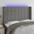 Modern LED Hoofdbord voor een stijlvol slaapkamerinterieur - Donkergrijs / 147 x 16 x 118/128 cm / 1 - Hoofdborden