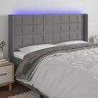 Modern LED Hoofdbord voor een stijlvol slaapkamerinterieur - Donkergrijs / 163 x 16 x 118/128 cm / 1 - Hoofdborden