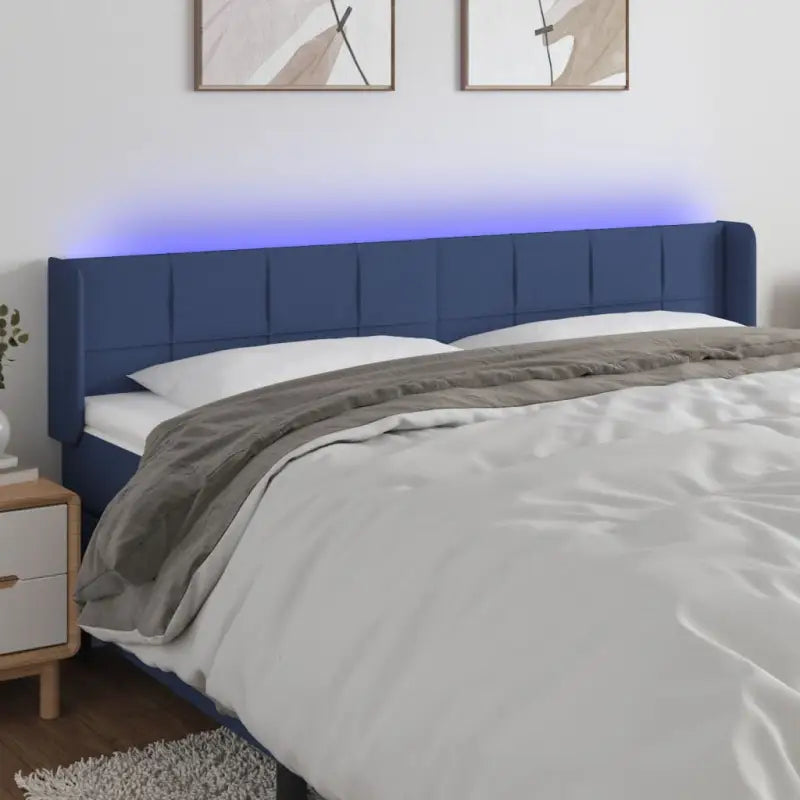 Modern LED Hoofdbord voor een stijlvol slaapkamerinterieur - Blauw / 183 x 16 x 78/88 cm / 1 - Hoofdborden en voetborden