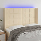 Modern LED Hoofdbord voor een stijlvol slaapkamerinterieur - Crème / 147 x 16 x 118/128 cm / 1 - Hoofdborden