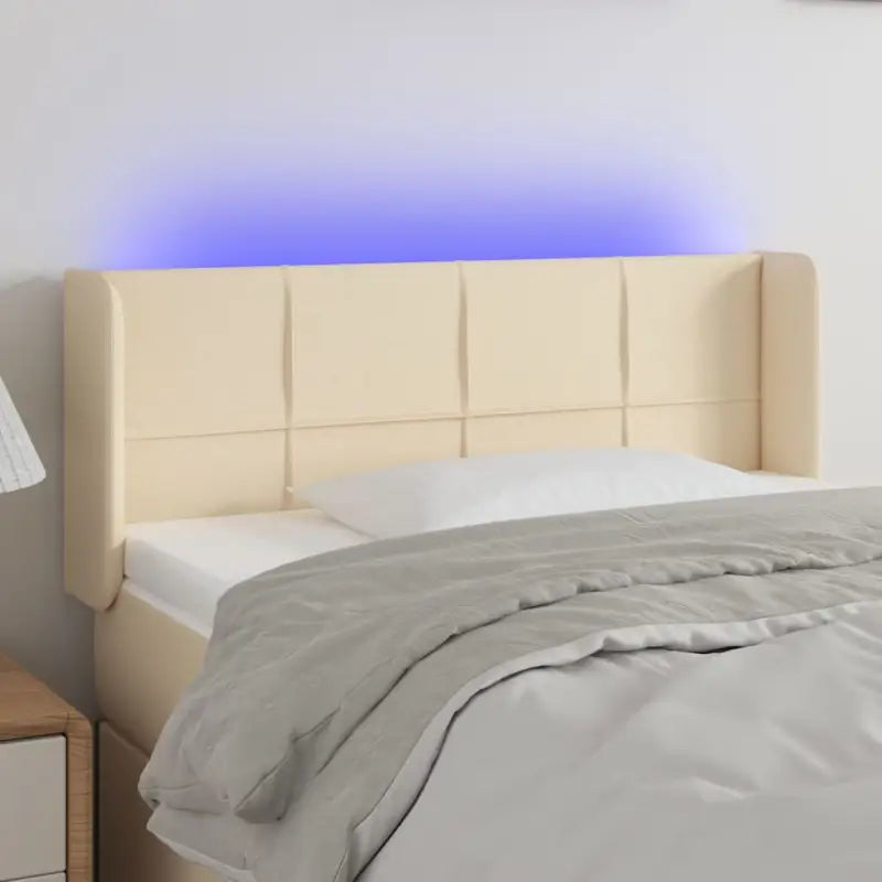 Modern LED Hoofdbord voor een stijlvol slaapkamerinterieur - Crème / 103 x 16 x 78/88 cm / 1 - Hoofdborden en voetborden