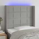 Modern LED Hoofdbord voor een stijlvol slaapkamerinterieur - Lichtgrijs / 83 x 16 x 118/128 cm / 1 - Hoofdborden