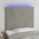 Modern LED Hoofdbord voor een Stijlvolle Slaapkamer - Lichtgrijs / 100 x 5 x 118/128 cm / 1 - Hoofdborden en voetborden