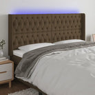 Modern LED hoofdbord voor een stijlvolle slaapkamer uitstraling - Donkerbruin / 183 x 16 x 118/128 cm / 1 - Hoofdborden