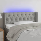Modern LED hoofdbord voor een stijlvolle slaapkamer uitstraling - Lichtgrijs / 93 x 16 x 78/88 cm / 1 - Hoofdborden